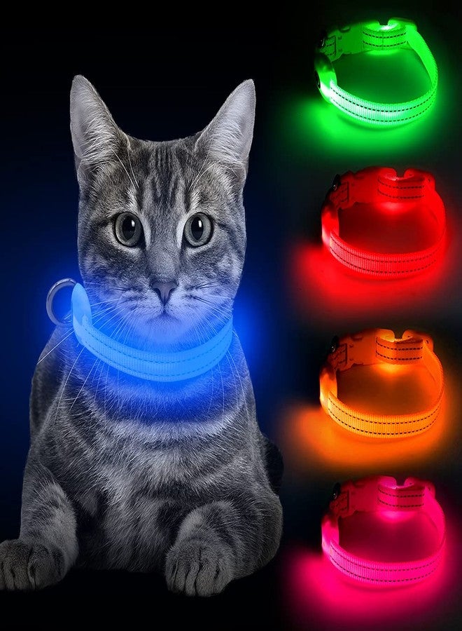 BSEEN Light Up Dog Collar, Rechargeable LED Dog Collar Reflective Glowing Pet Collar for Puppies & Cats, Safety Dog Lights for Night Walking (Blue) - Image 1